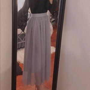 Gray Tulle Skirt